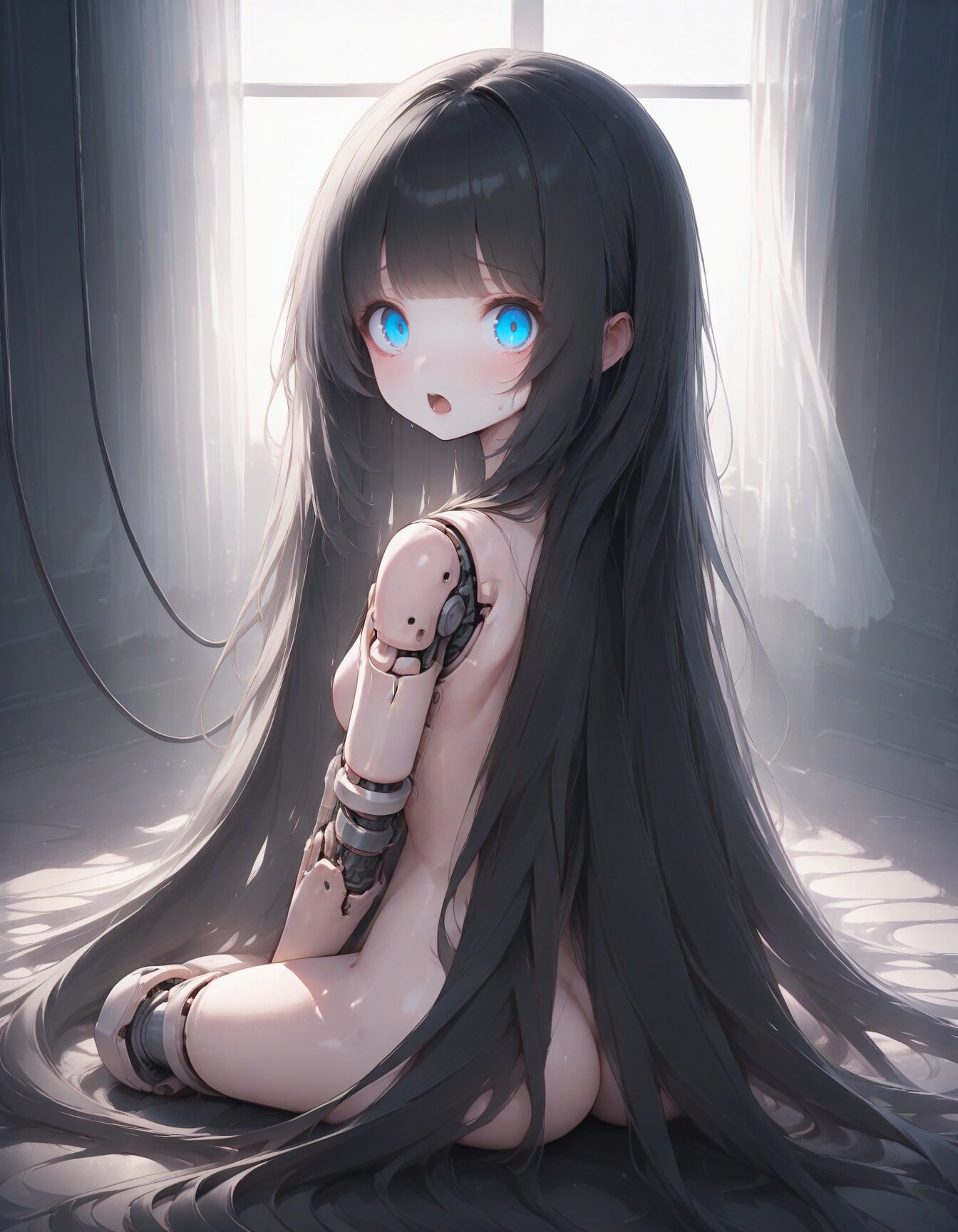 見ないで！