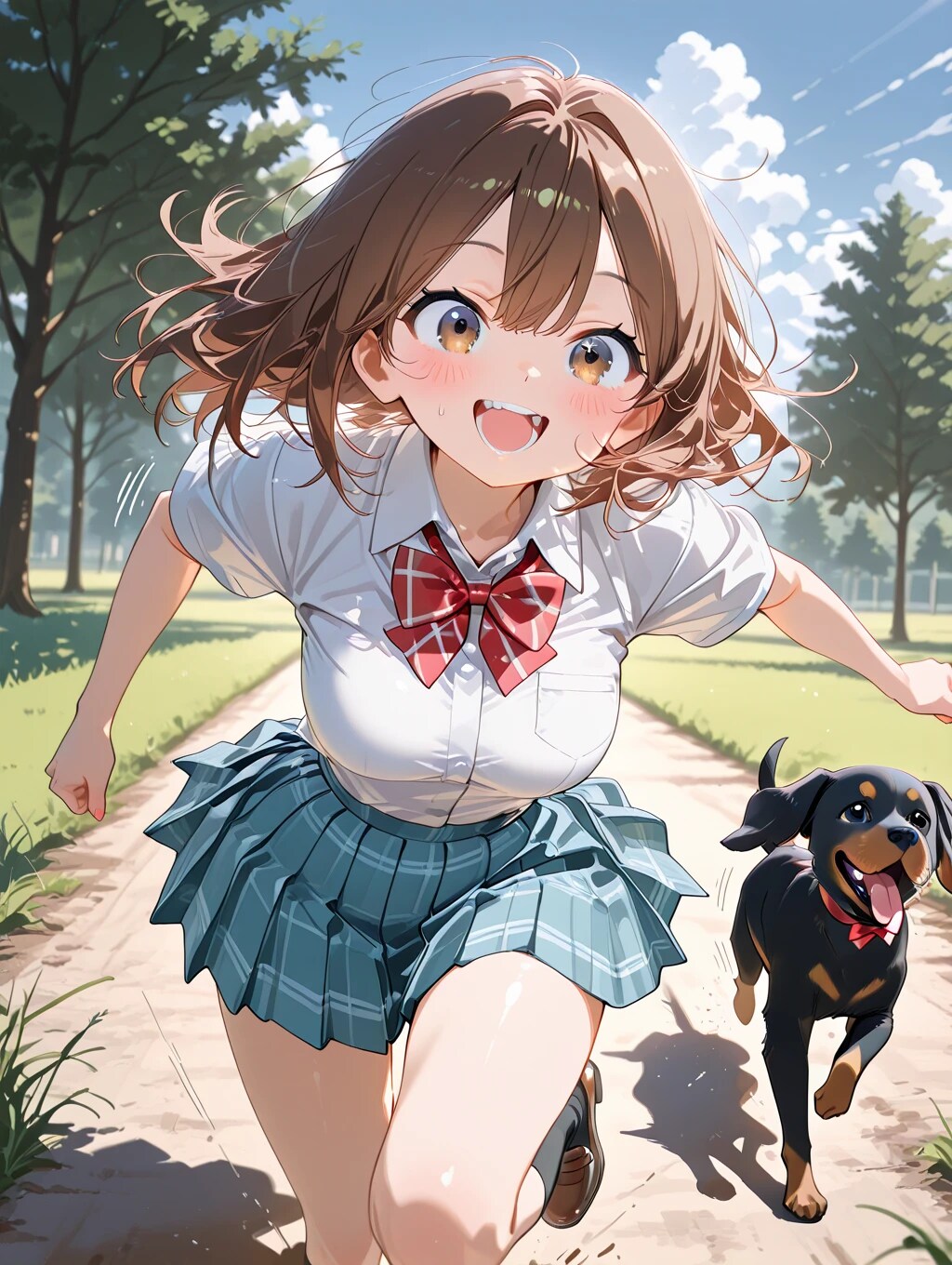 わんことかけっこ