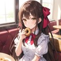 ミスドでもぐもぐなごみちゃん🍩💛♪ 2枚目