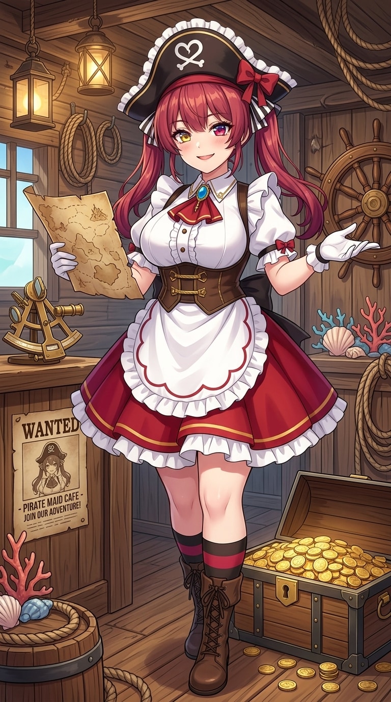 海賊メイド喫茶へようこそ！ | の人気AIイラスト・グラビア