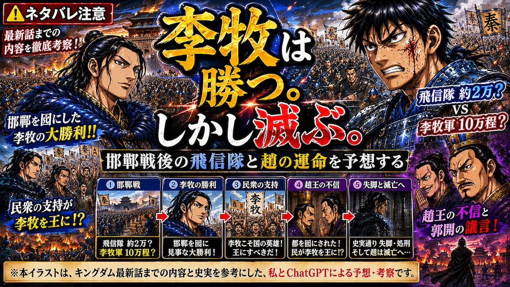 【李牧は勝つ。しかし滅ぶ。】 （ネタバレ注意）
