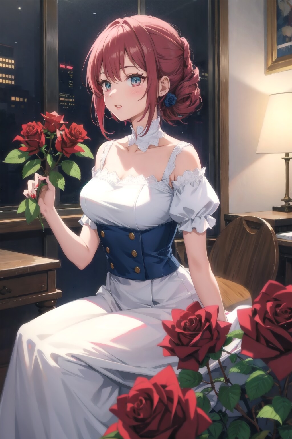 薔薇の女性