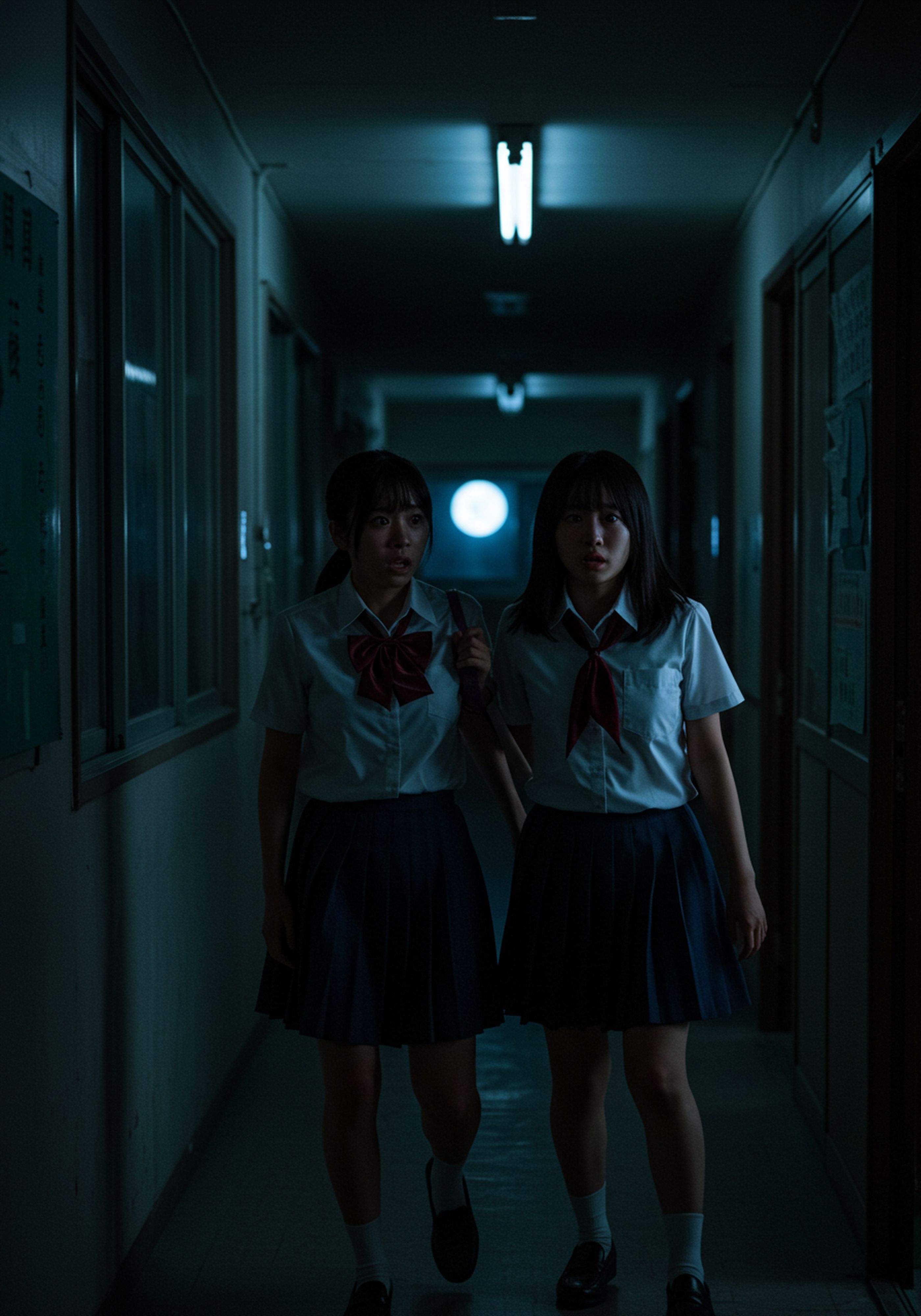 忘れ物を取りに来たけど、絶対何かいる！ | の人気AIイラスト・グラビア