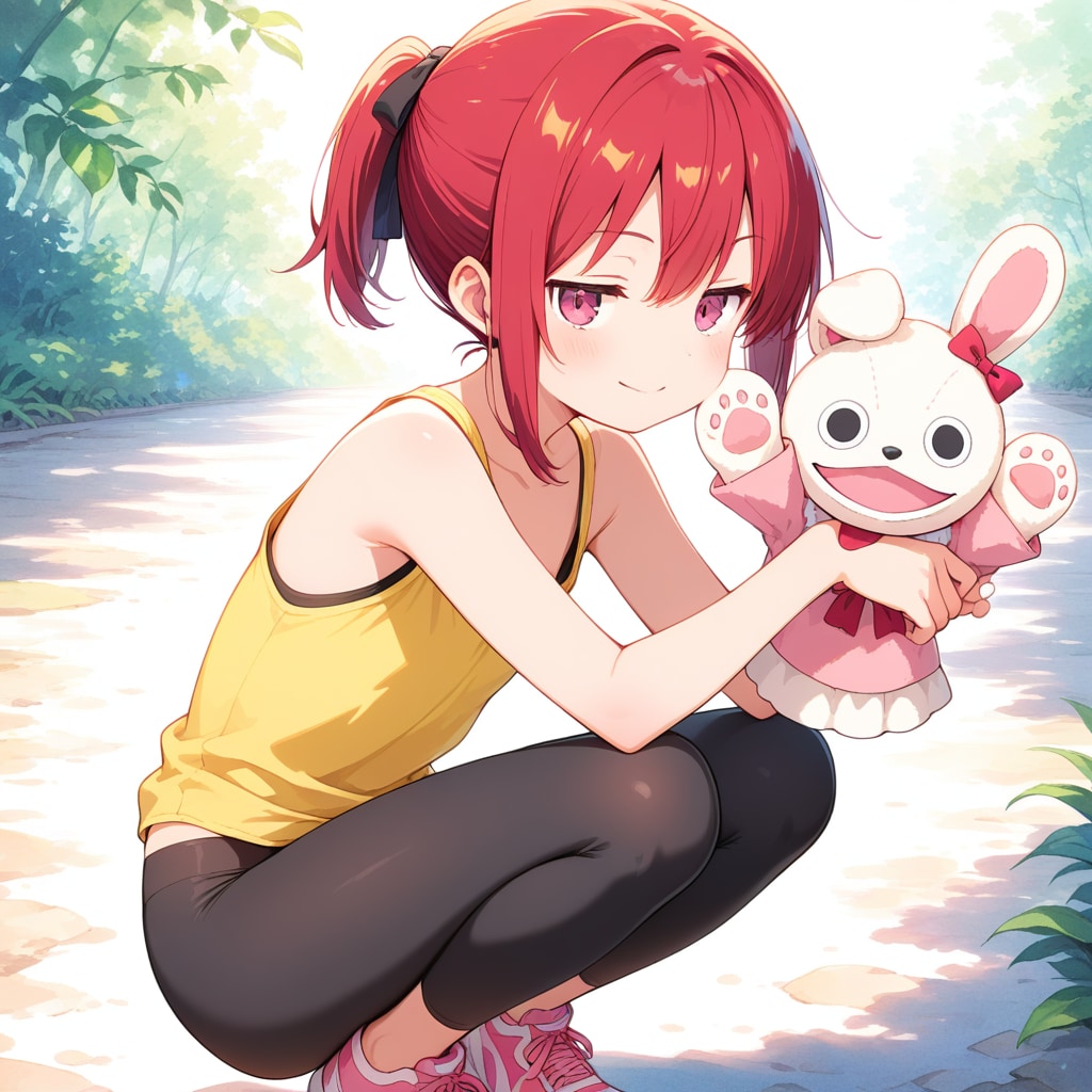 ハンドパペットと赤髪ちゃん