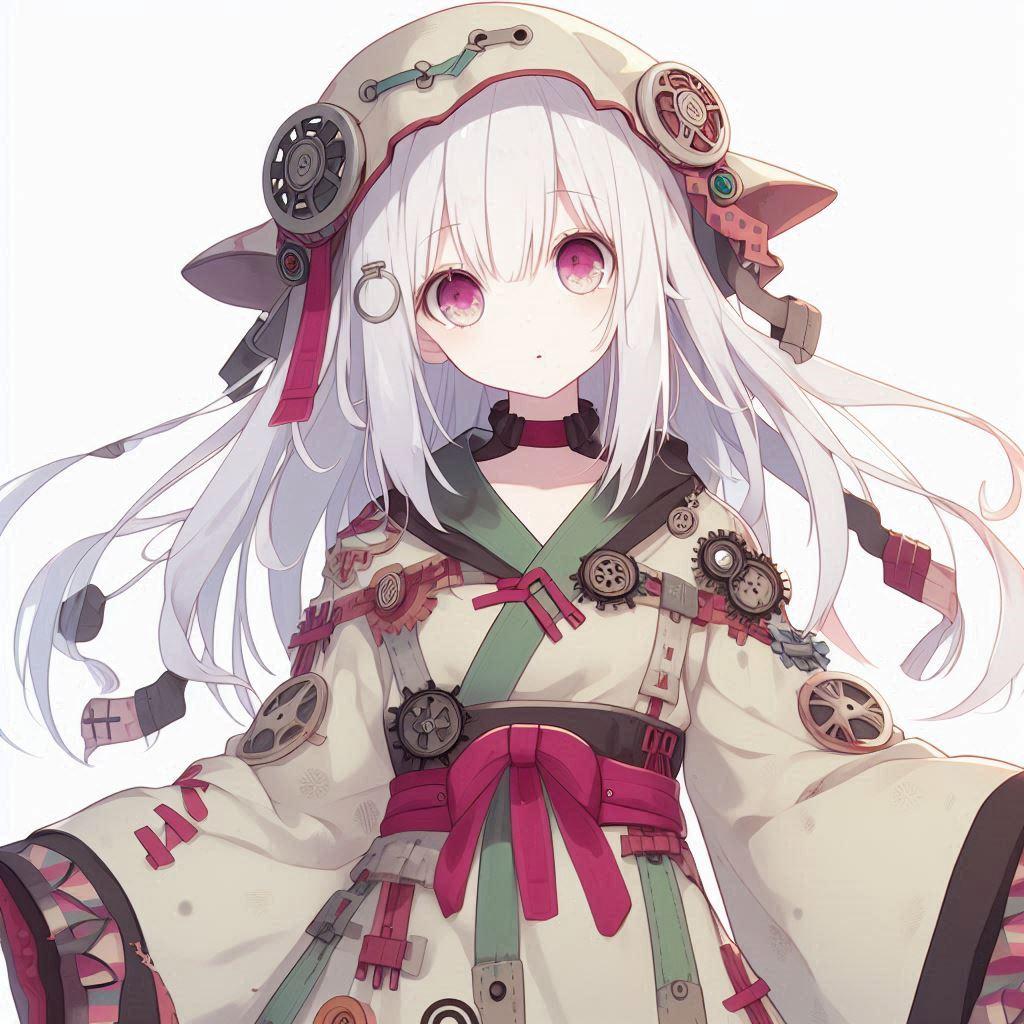 白髪の可愛い女の子【212】