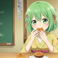 ちよるちゃんに任意焼きを食べてもらいました 6枚目