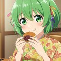 ちよるちゃんに任意焼きを食べてもらいました 4枚目