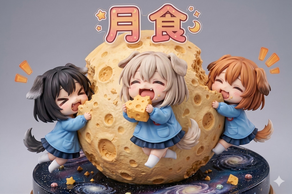 月食という言葉を初めて聞いた時のいぬみみようちえんじの頭の中