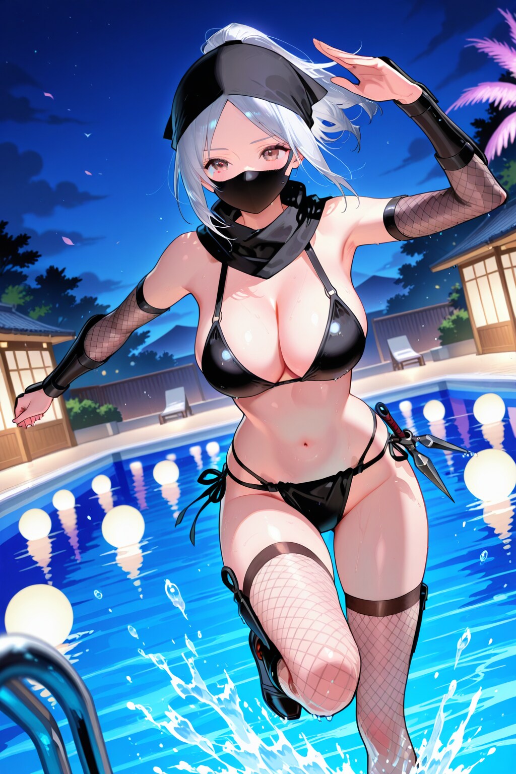 ナイトプールの忍者