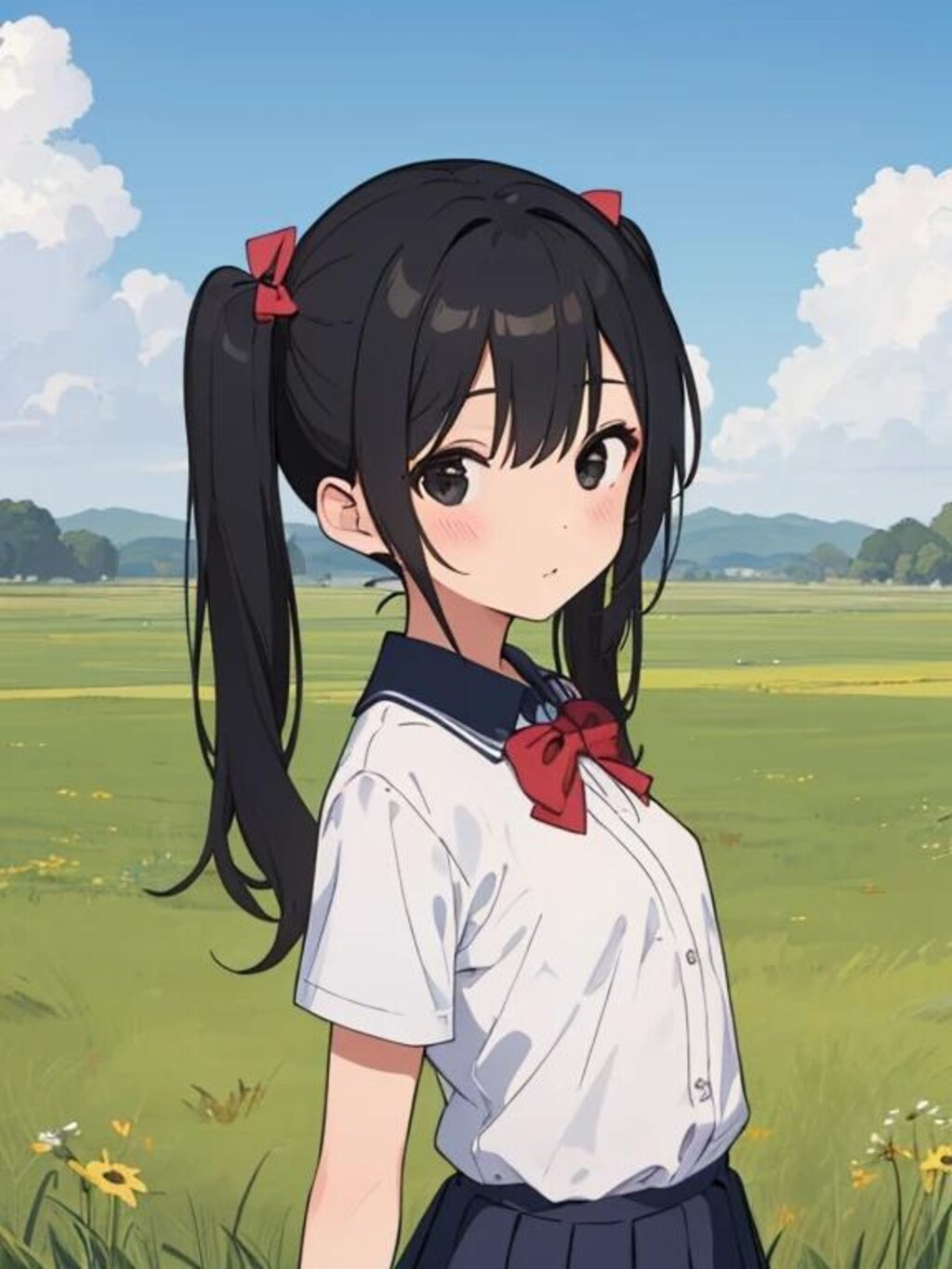 ツインテJ○ちゃんの制服姿