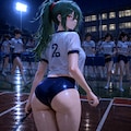定時制高校夜の雨の中の運動会 4枚目
