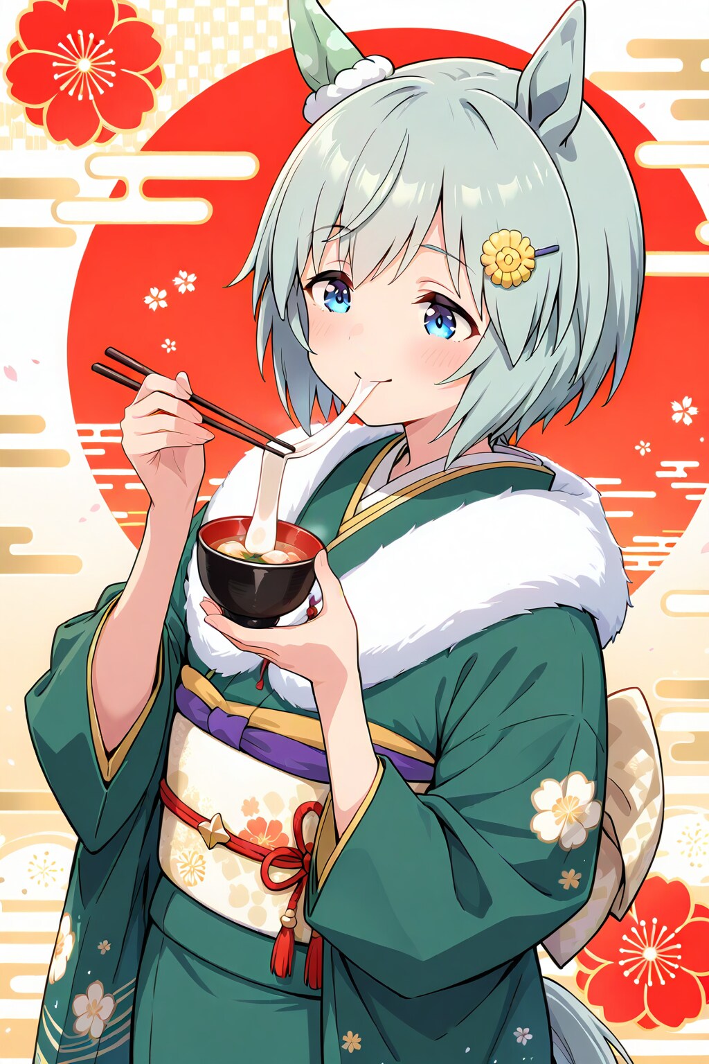 雑煮を食べるウマ娘2