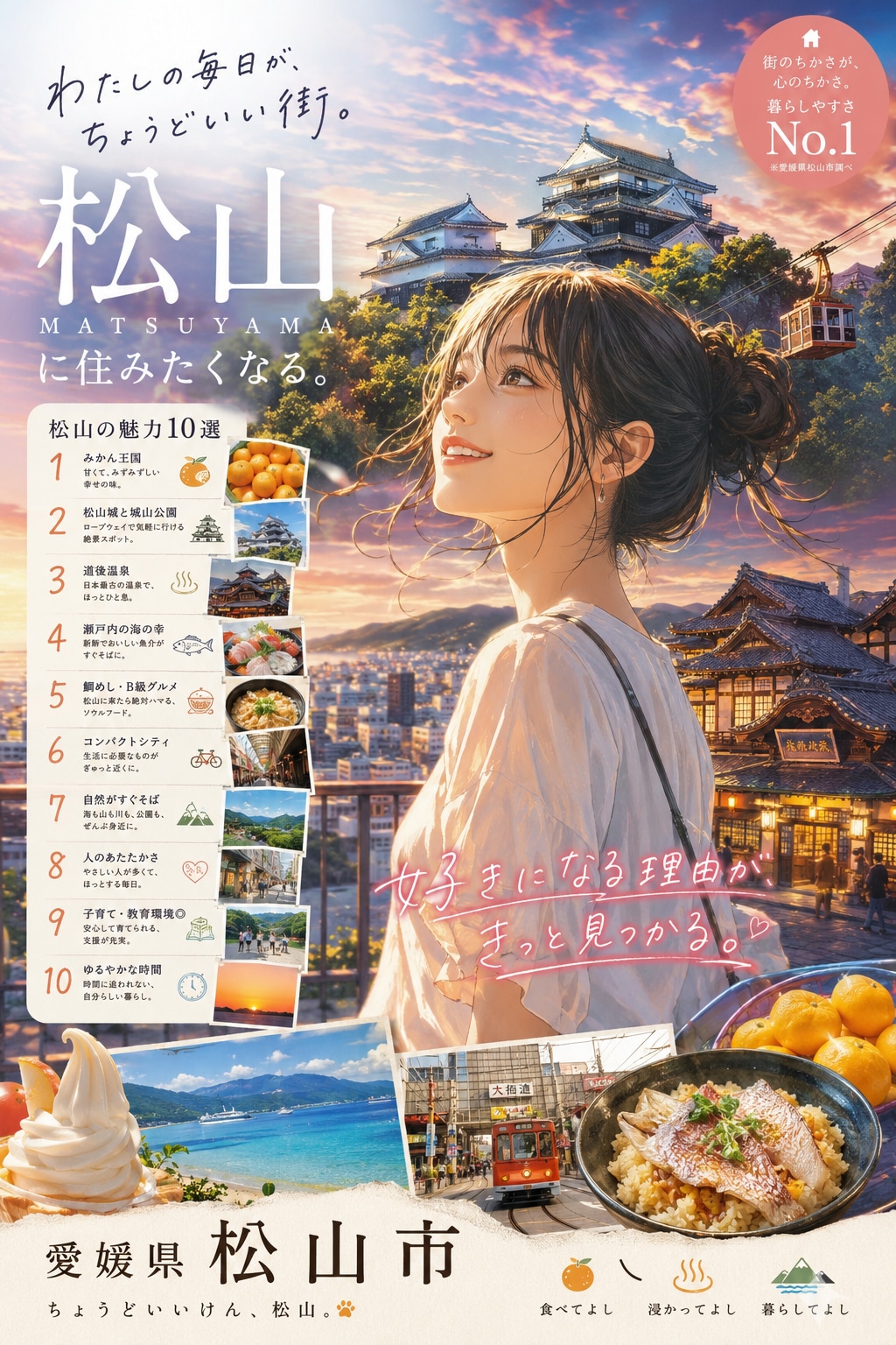 松山に住みたくなる。 | の人気AIイラスト・グラビア