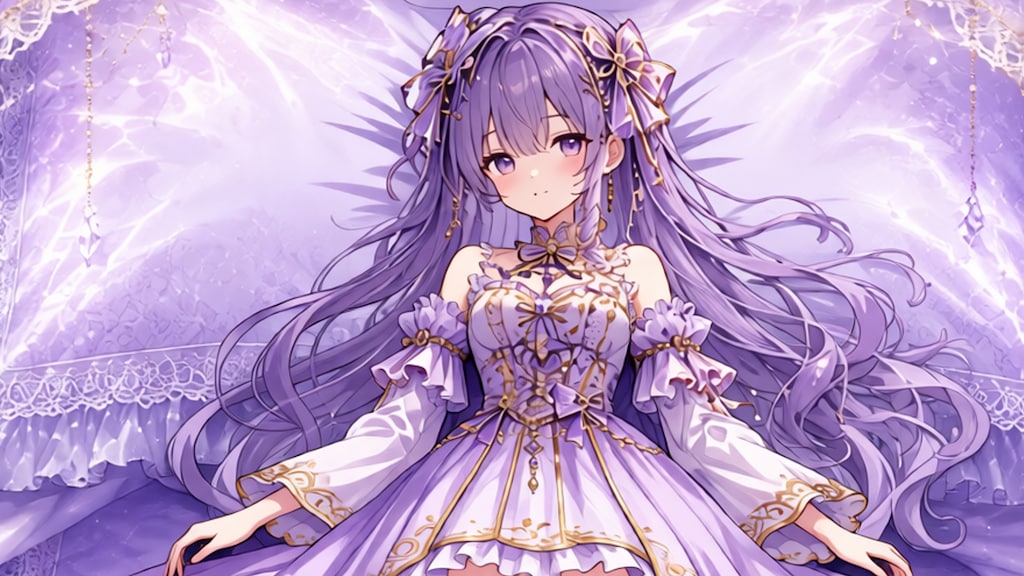 紫髪少女とドレス　その1