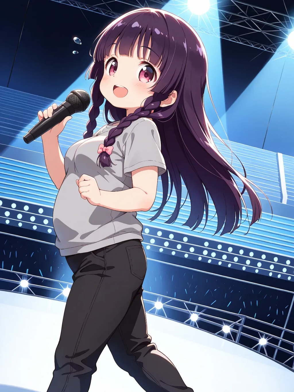 練習中のゆうこちゃん