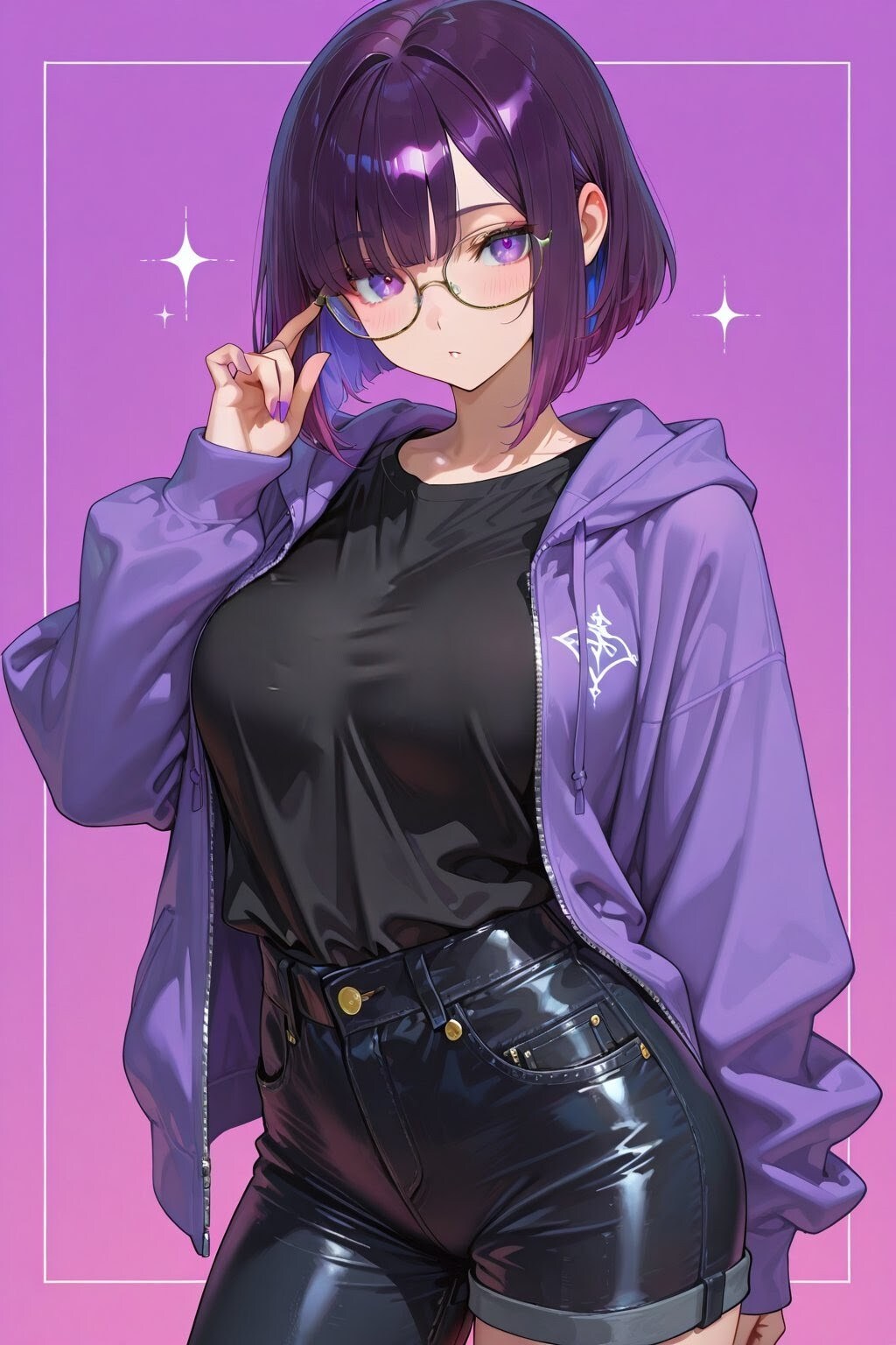 紫色が似合う女の子30