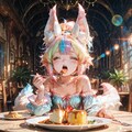 12枚）朝食を食べるケモ耳エルフさん 10枚目