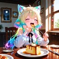 12枚）朝食を食べるケモ耳エルフさん 7枚目