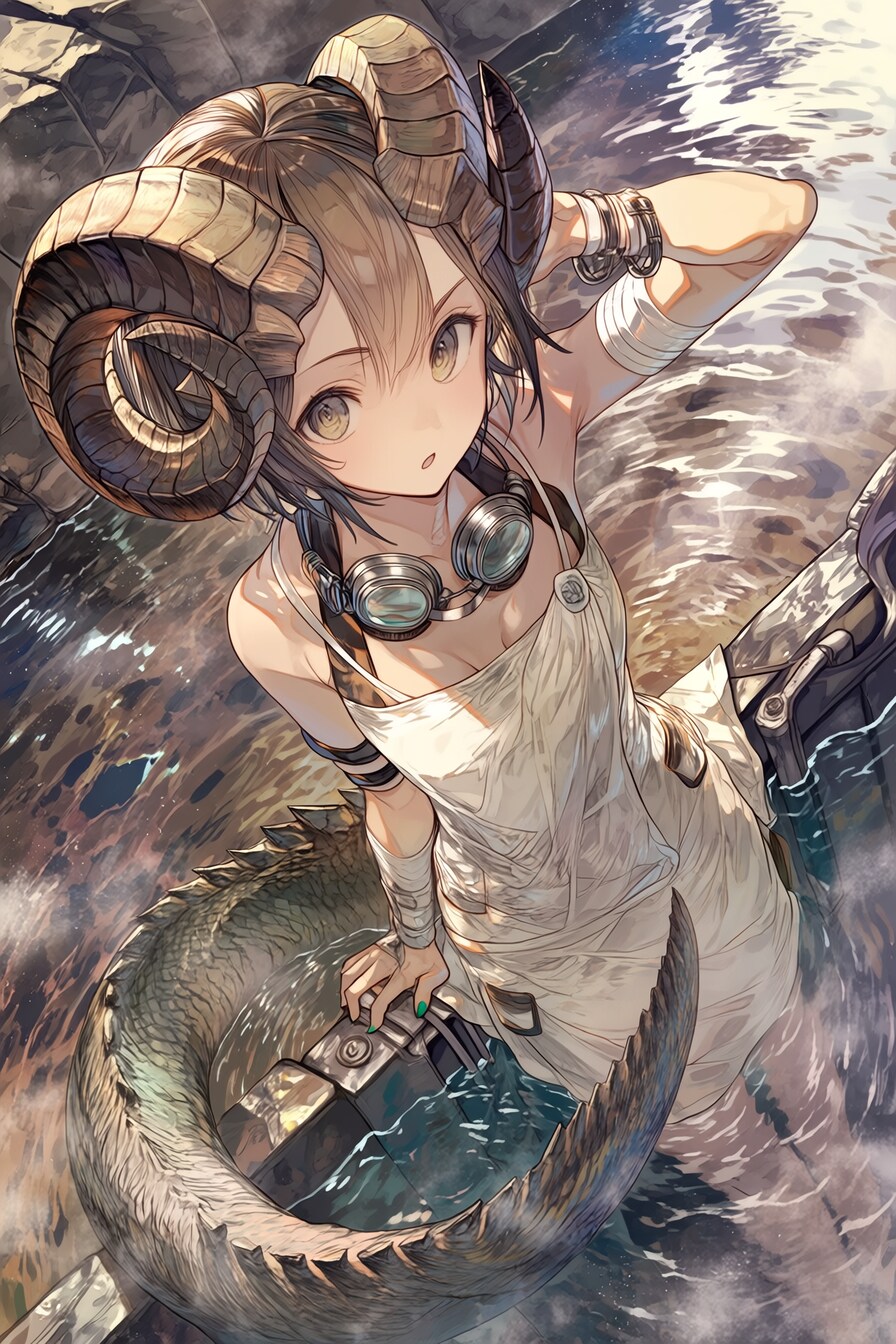 湯治場のドラゴン娘