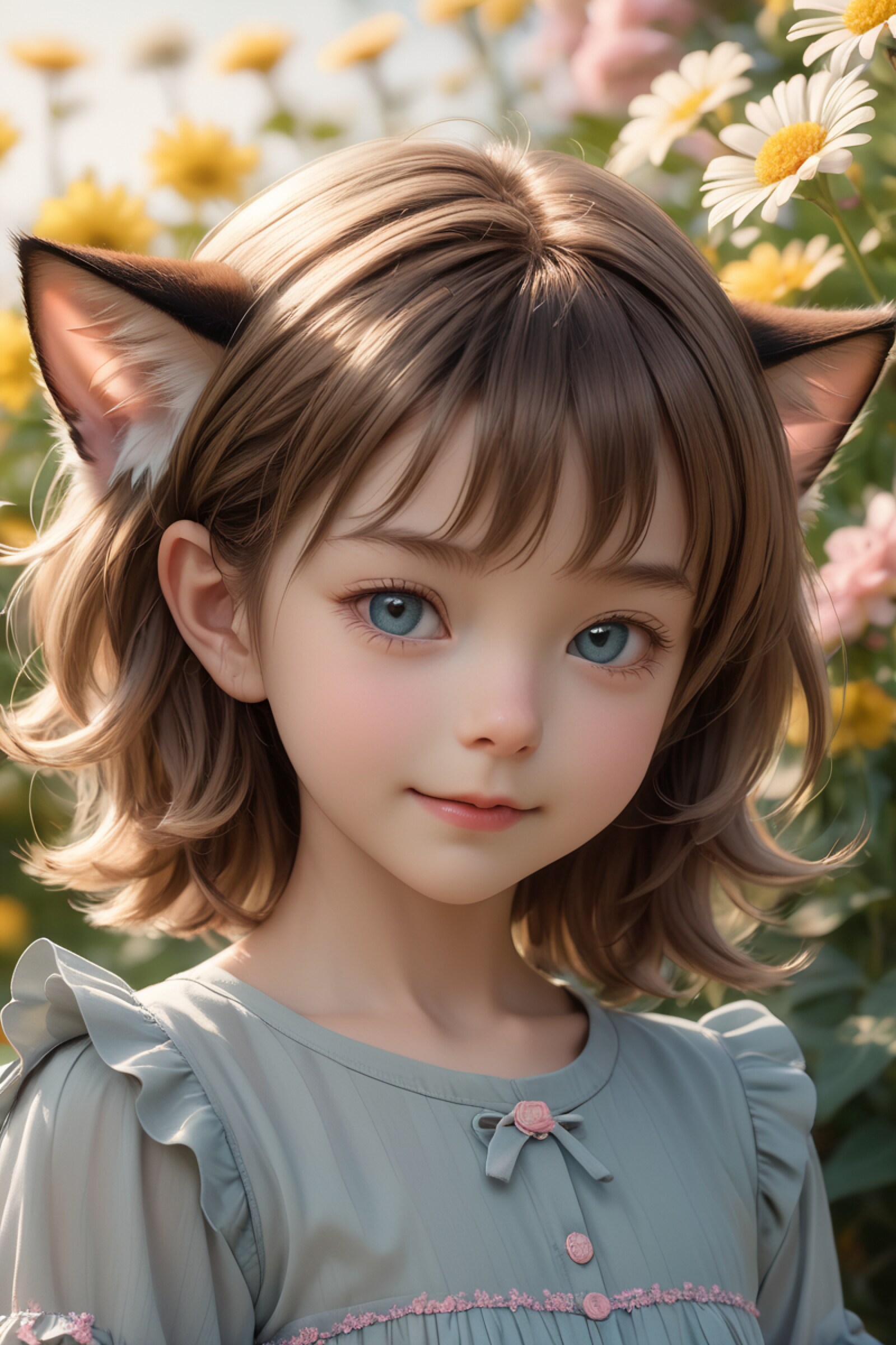 外ハネボブの猫耳美少女「おはよう、まだねむたいにゃ～」