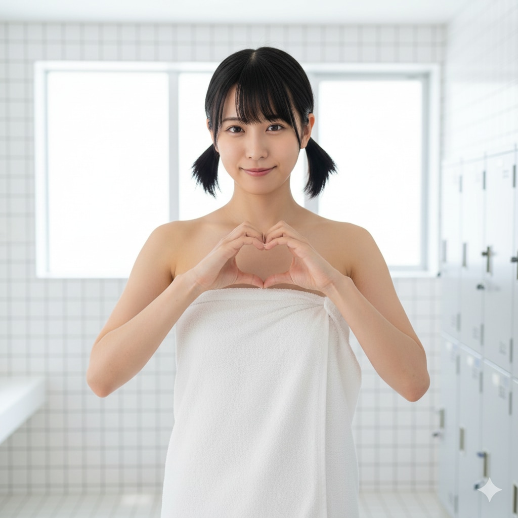 指でハートマーク