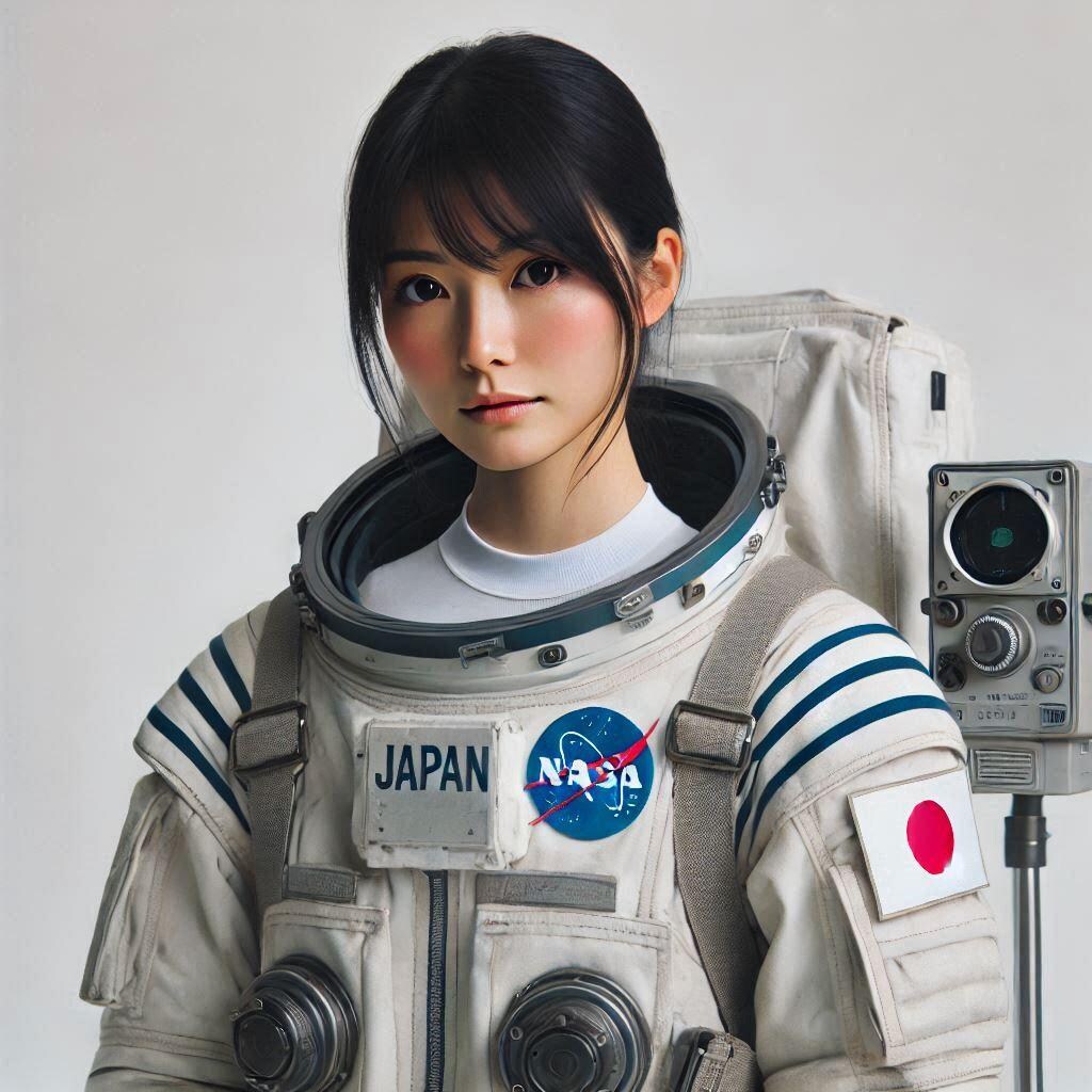 宇宙飛行士のお姉さん