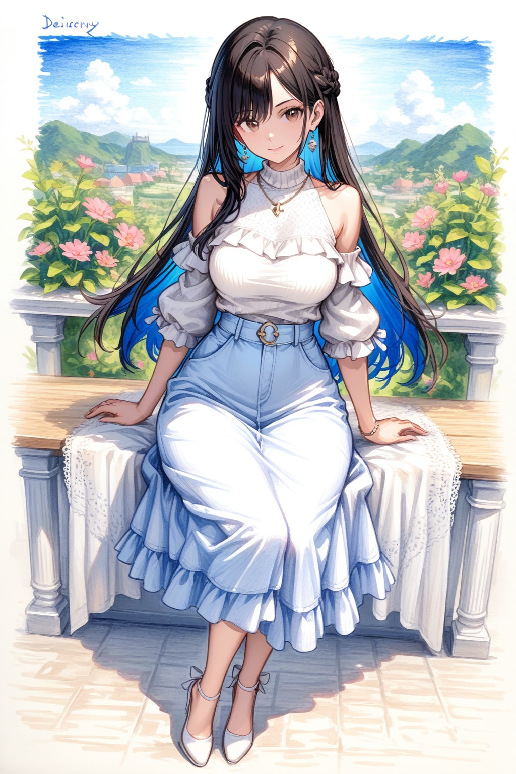 16-year-old girl relaxing at a summer resort