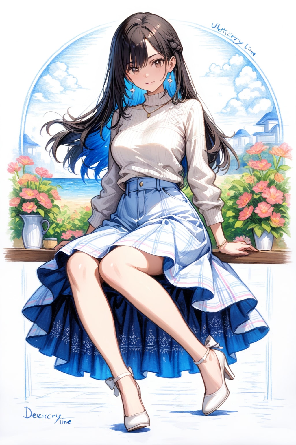 16-year-old girl relaxing at a summer resort