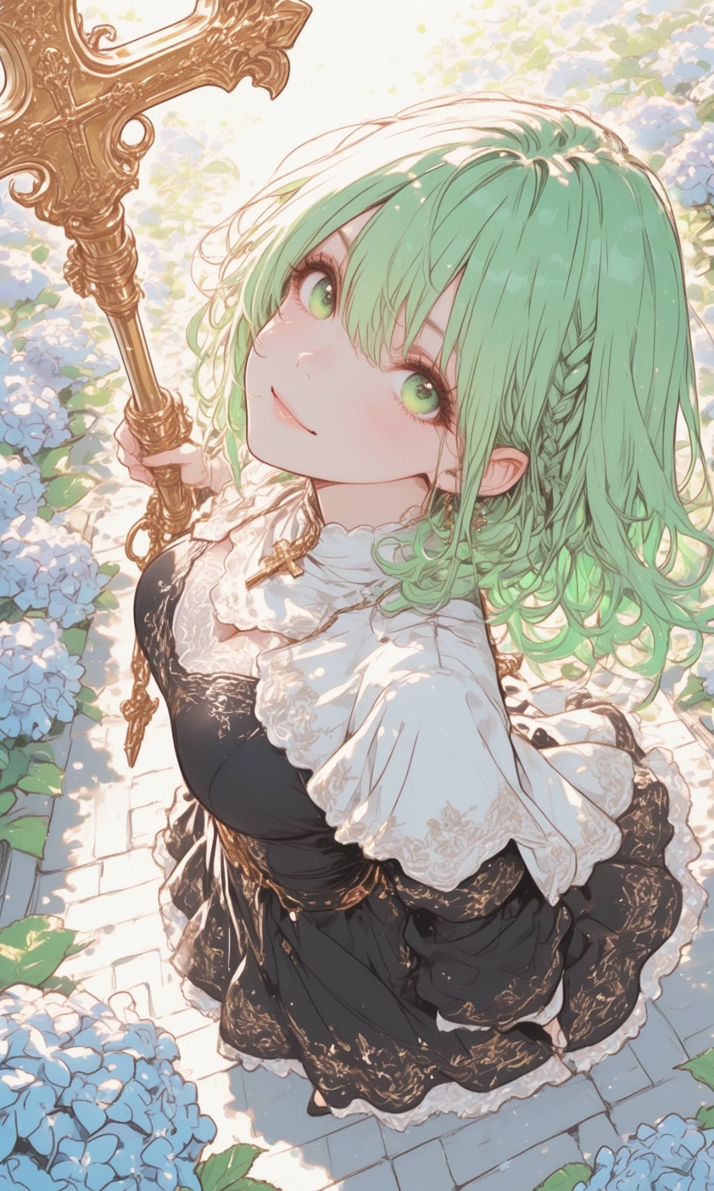 紫陽花と聖女