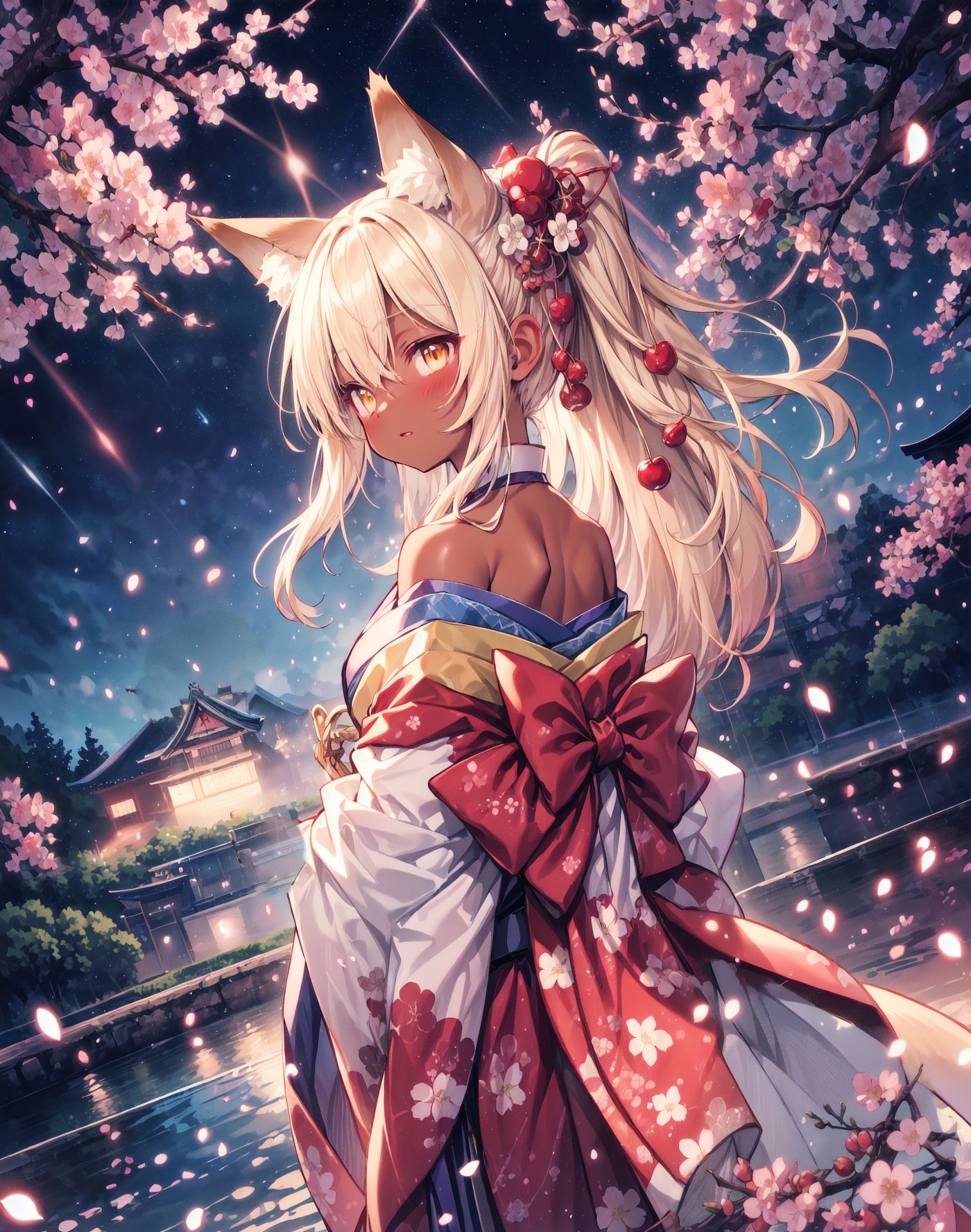 見返り美人狐娘