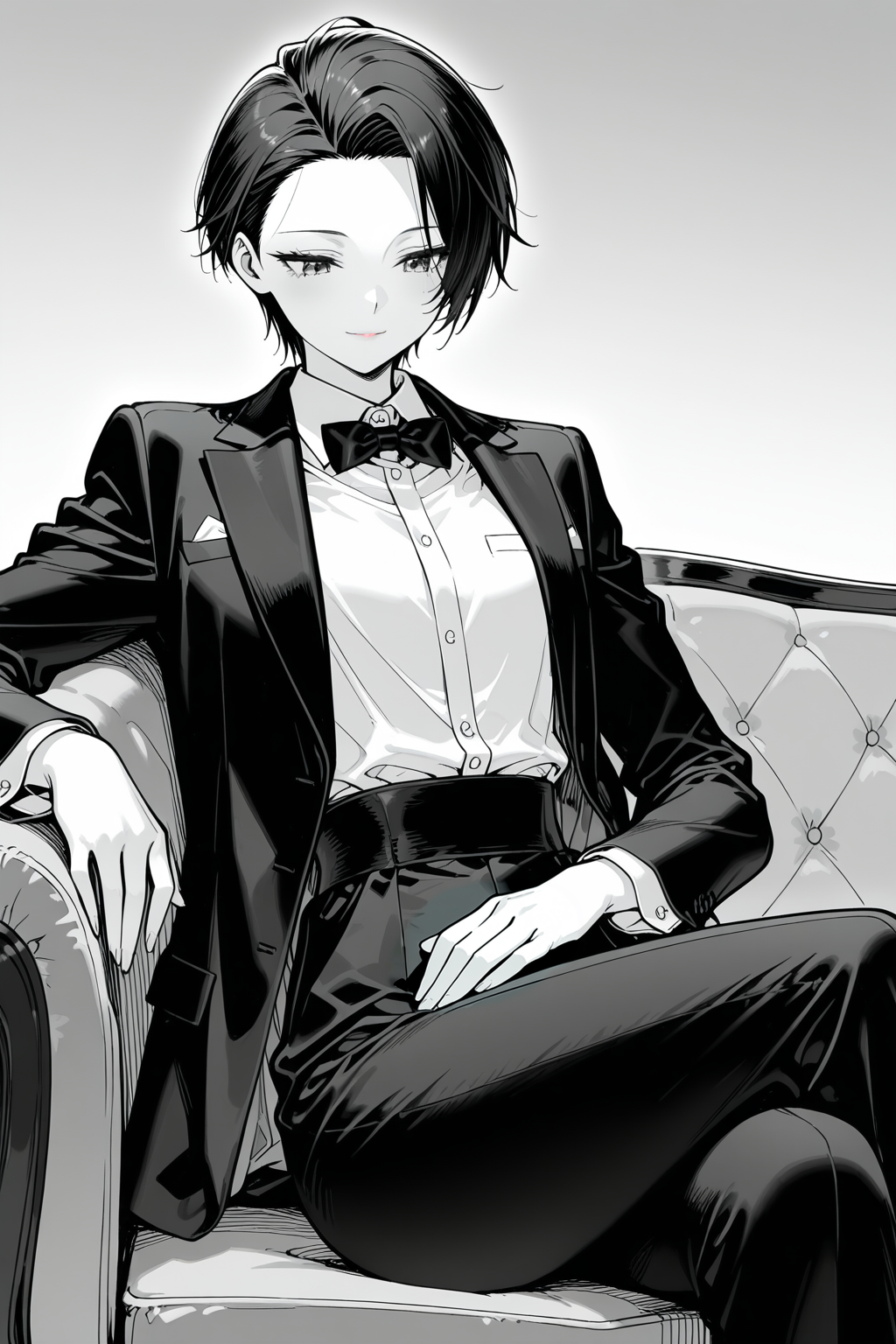 ソファに腰かけて | の人気AIイラスト・グラビア