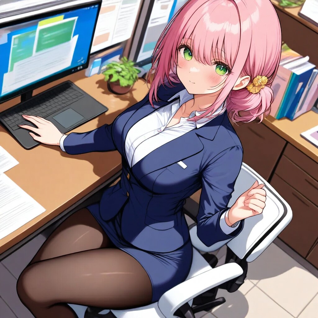 ぴんくちゃん お仕事中 | の人気AIイラスト・グラビア