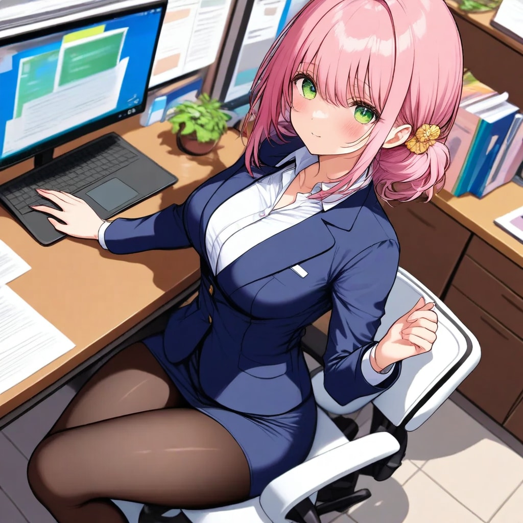 ぴんくちゃん お仕事中