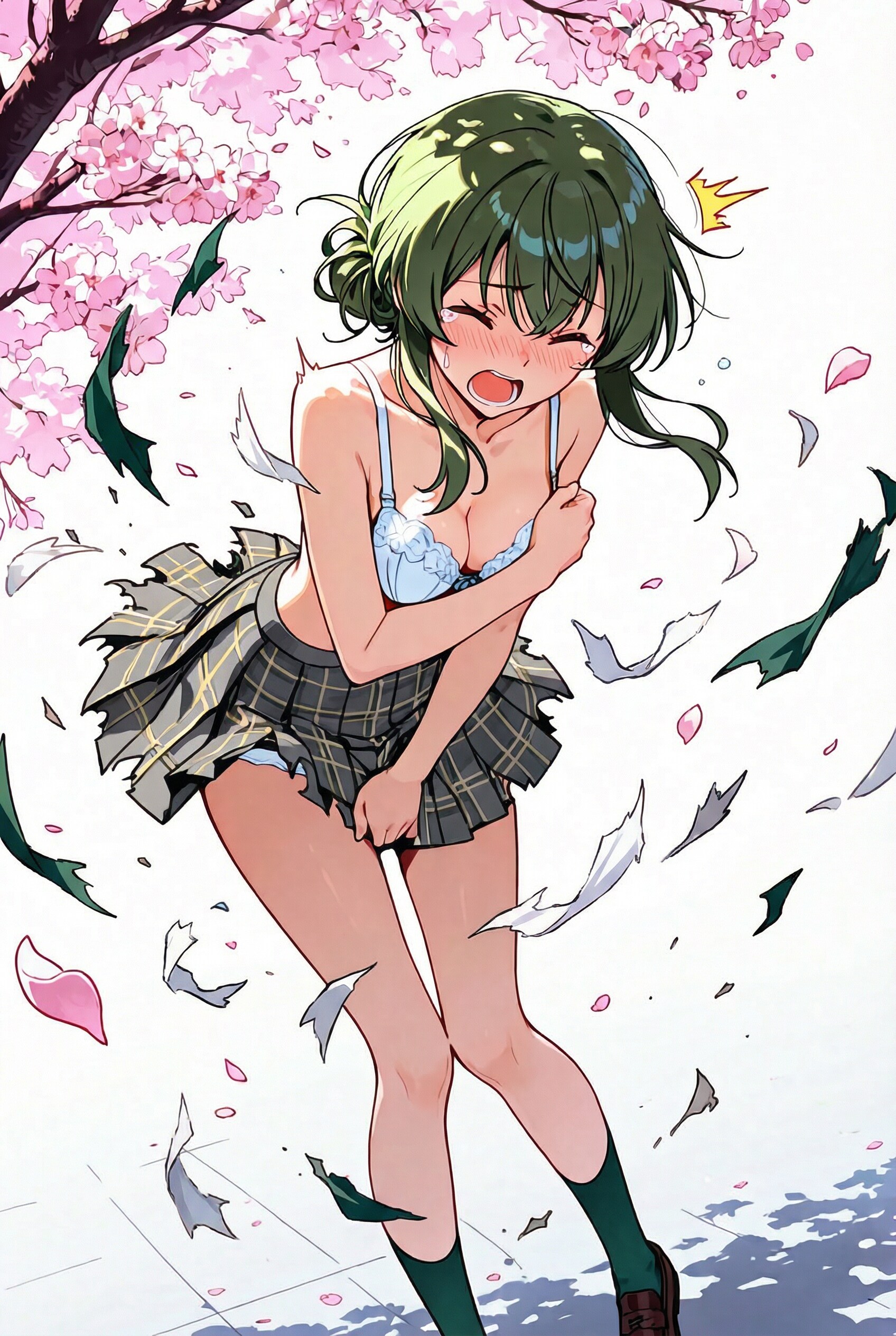 突風で