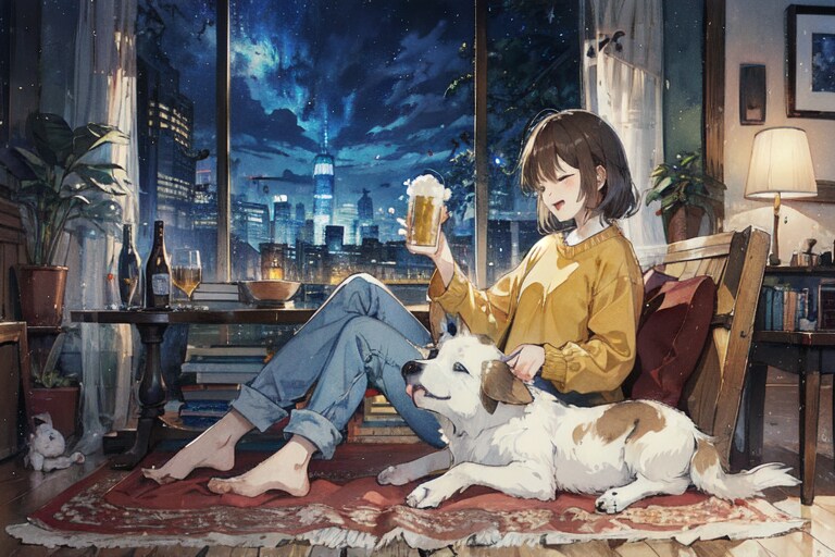 一人と一匹の年忘れ