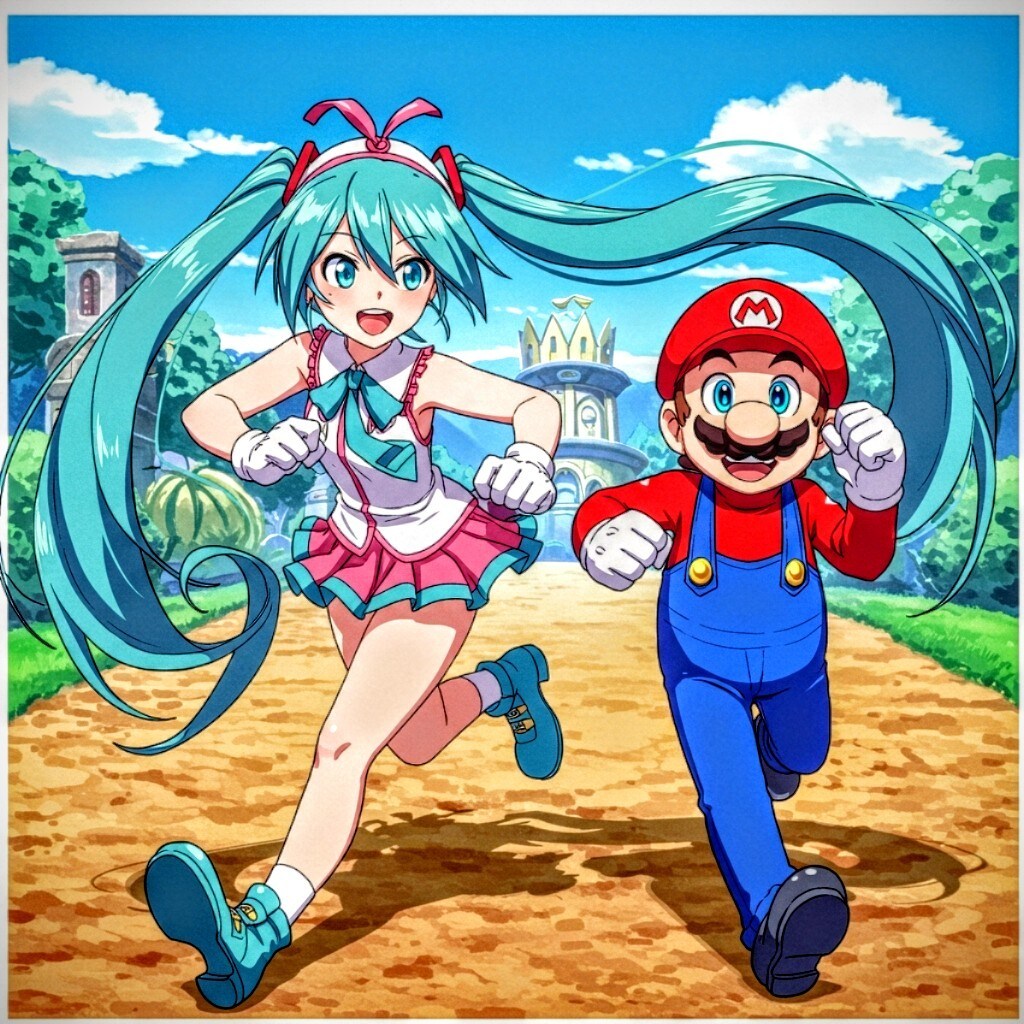 スーパーマリオ！？スーパーミク？