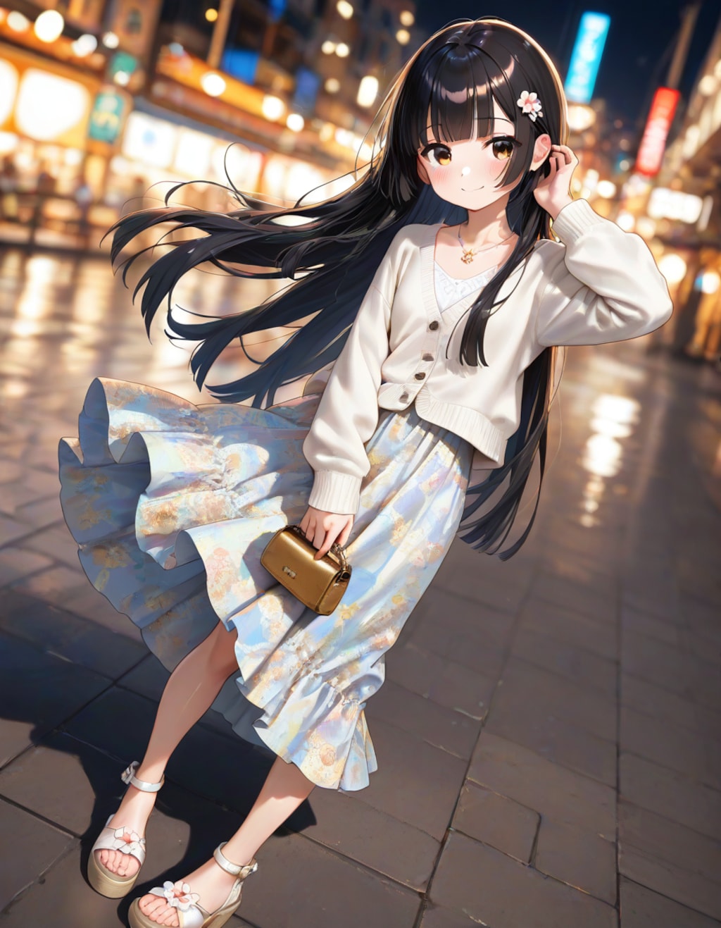 姫カットちゃん秋コーデ