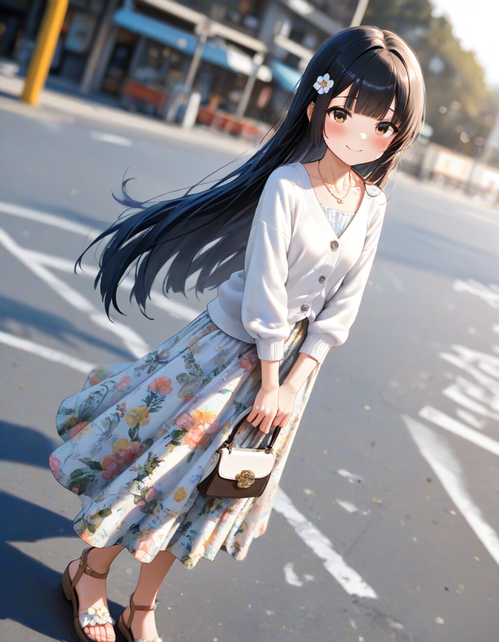 姫カットちゃん秋コーデ