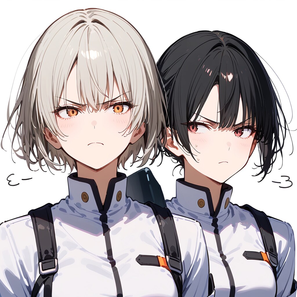 喧嘩中のモノクロさんたち | の人気AIイラスト・グラビア