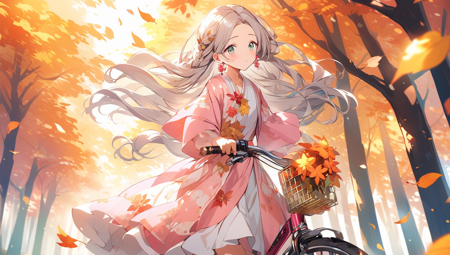 銀髪ロングで着物の少女 | の人気AIイラスト・グラビア