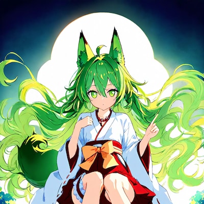 石の構造物に座るみぞれちゃん