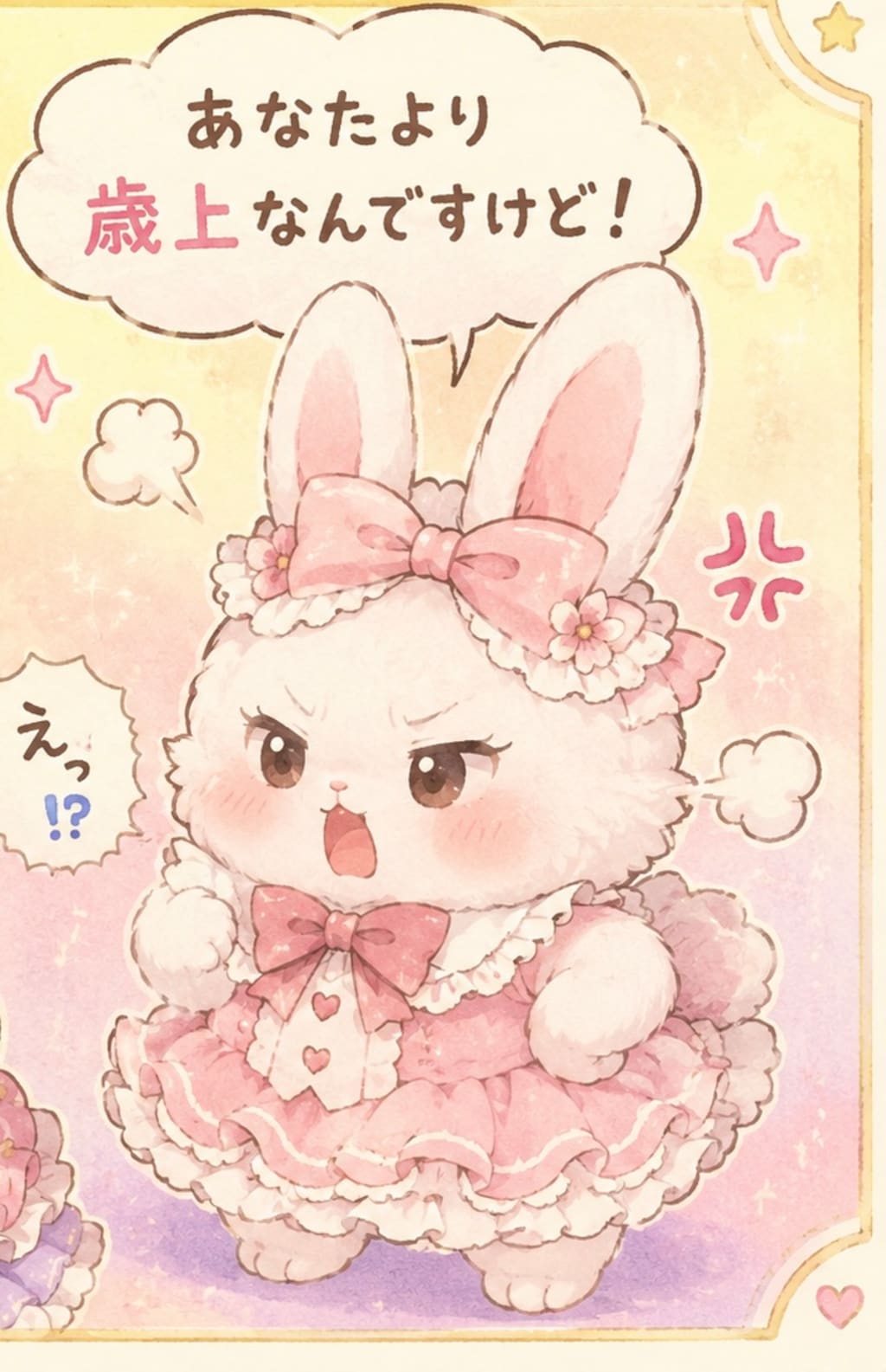 かわいいと言われてぷんぷんなうさぎちゃん