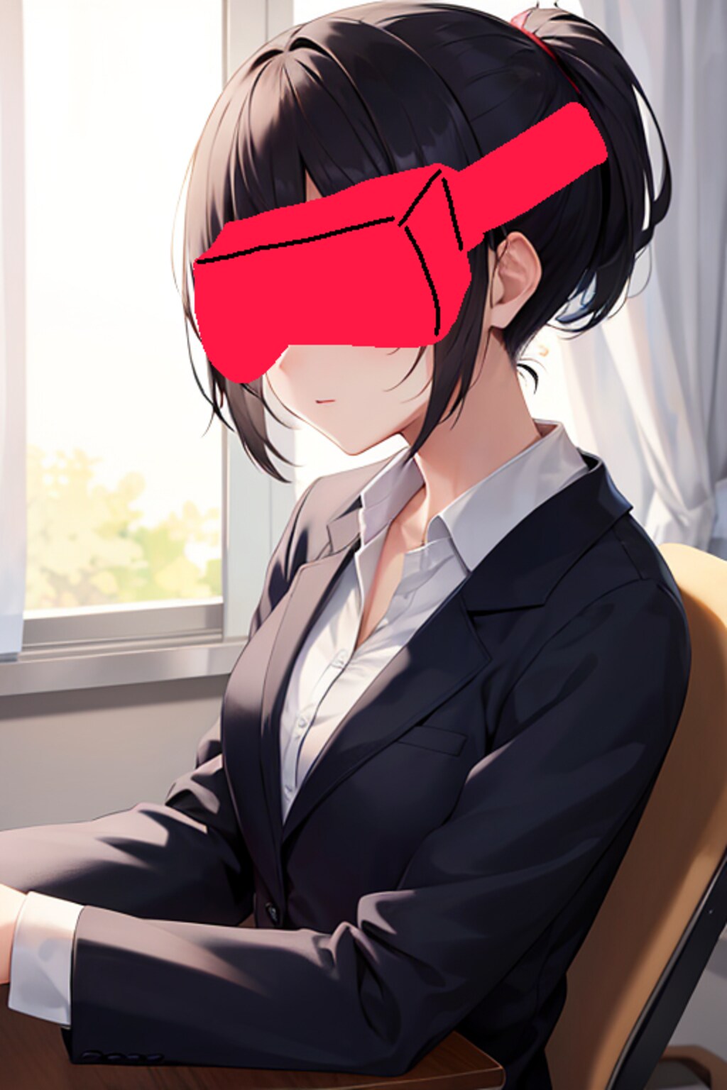 VR企業面接を受ける子