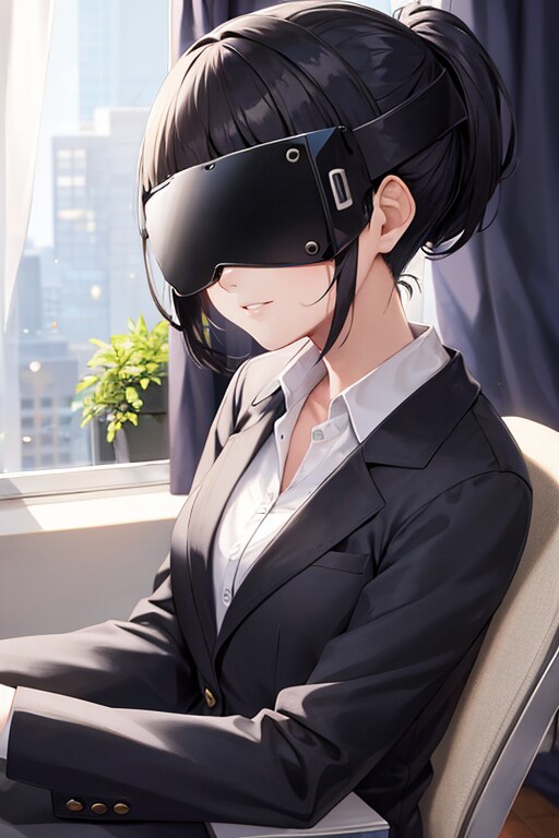 VR企業面接を受ける子