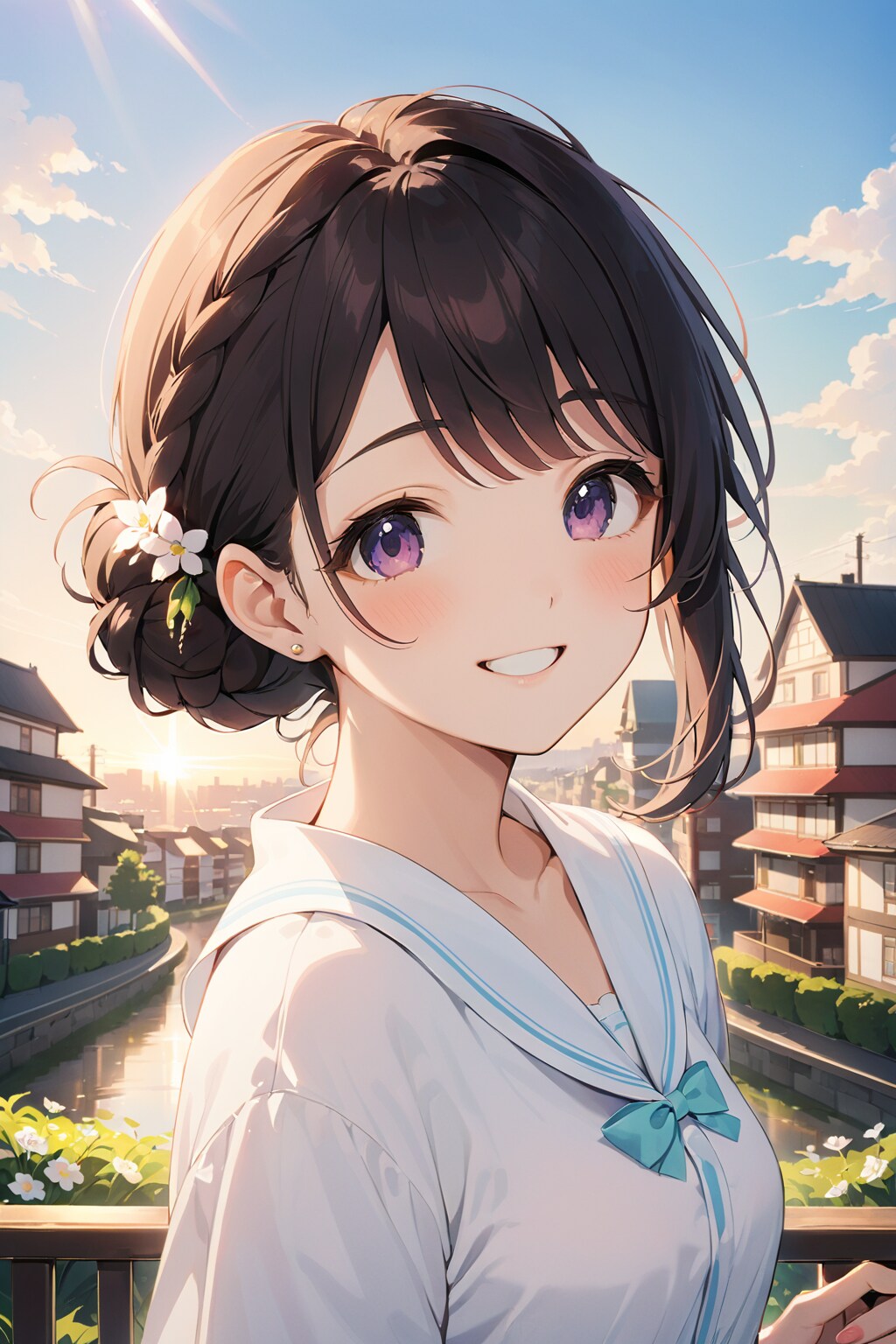 編み込みお団子 女性23歳