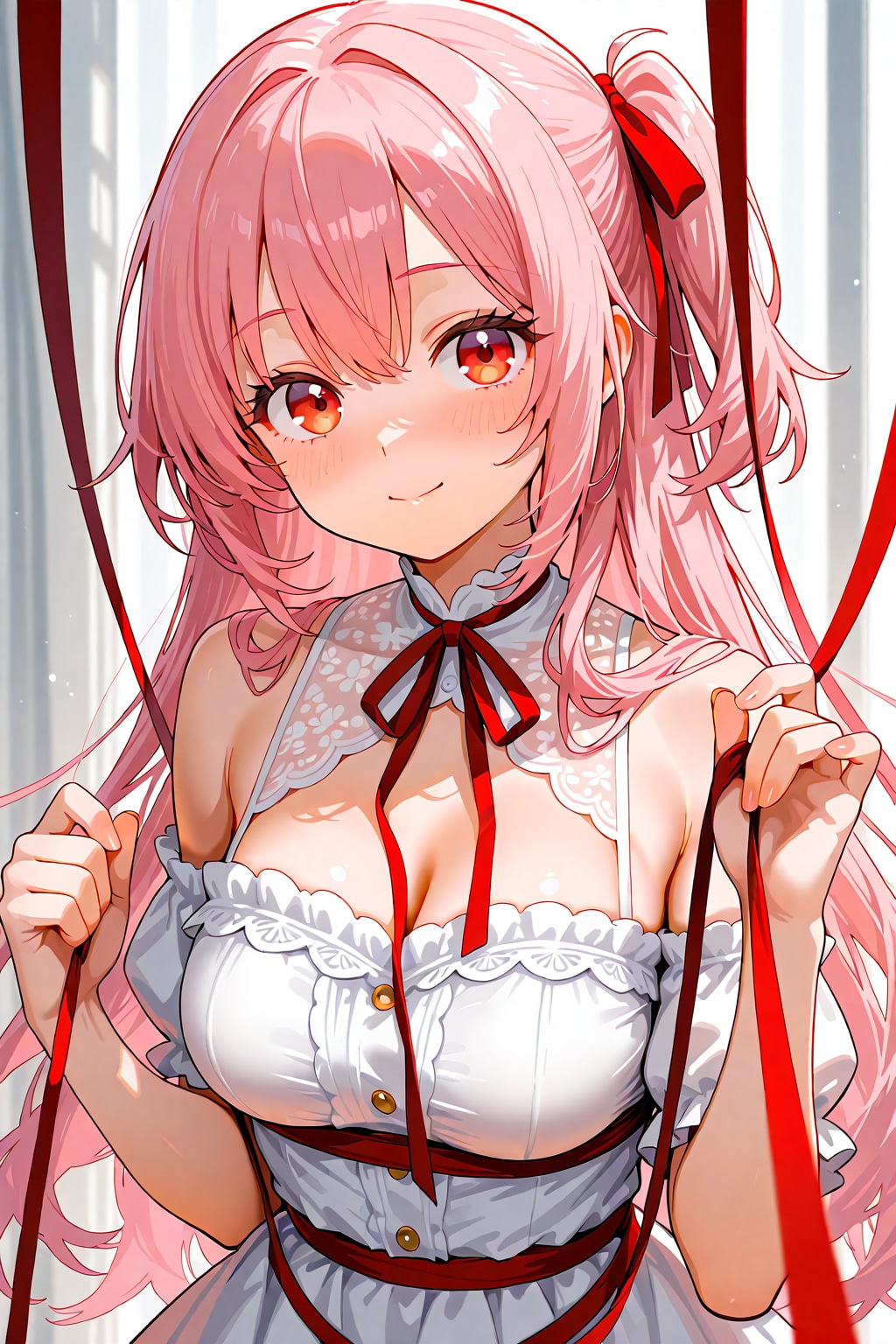 赤いリボンの女の子
