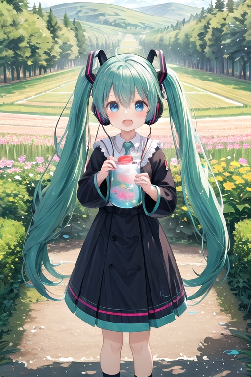 ゴスロリなちびミクちゃん | の人気AIイラスト・グラビア