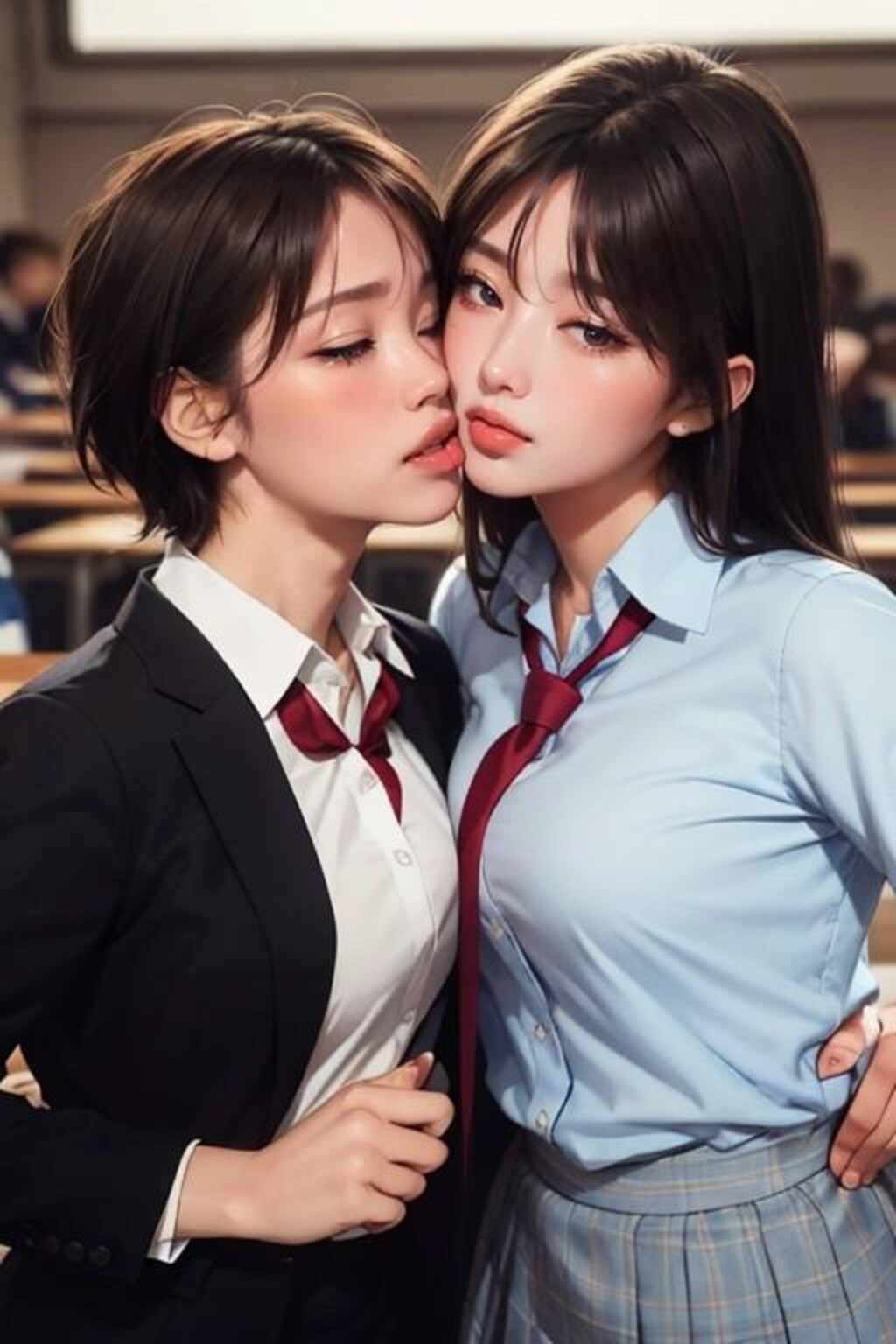 百合女子高生