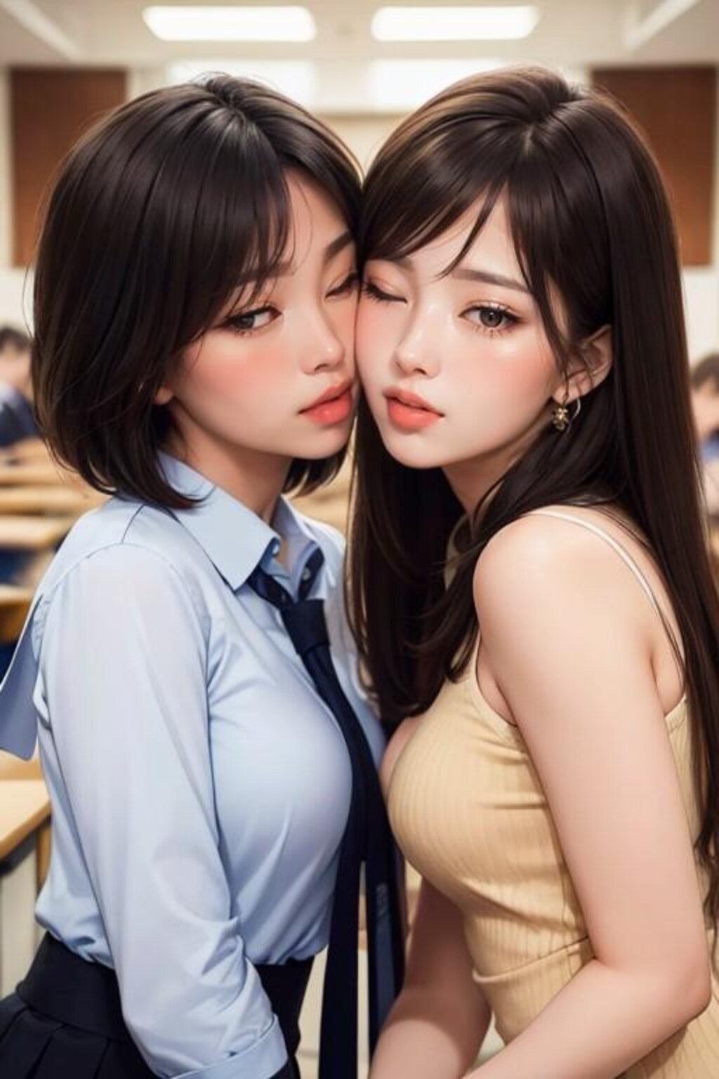 百合女子高生