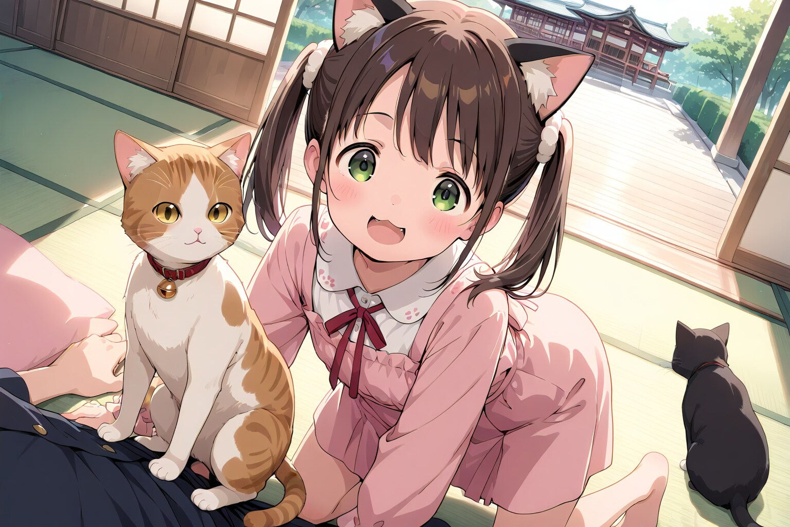 懐いてくれるかわいい猫たちと